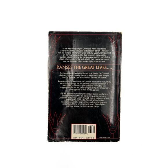 Vintage Paperback The Mummy Or Ramses The Damnet Anne Rice 1989 Ballantine Book - Picture 6 of 6